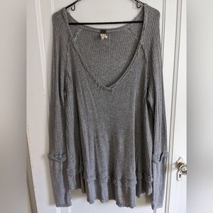 Free People Laguna Waffle Knit Thermal Top
